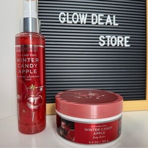 NWT - Bath & body works Winter candy apple body care set.